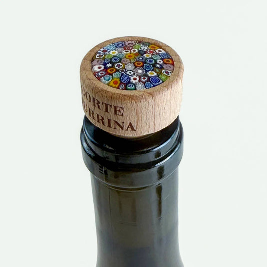 Murano Glass Wood Wine Stopper | Made in Veneto