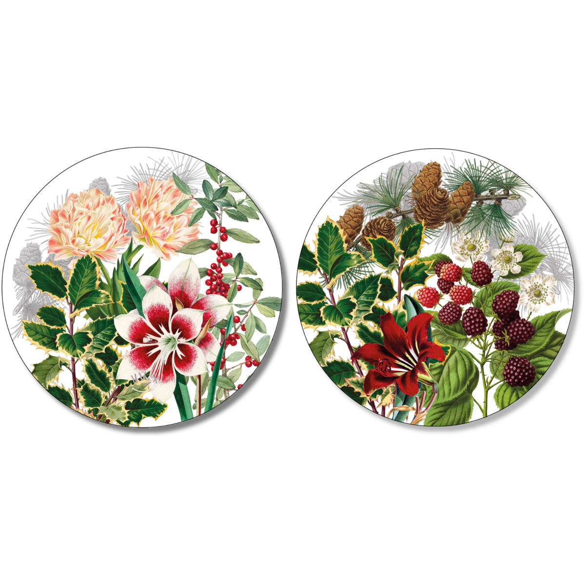 Natalia Set di 2 Sottobicchieri in Legno e Sughero