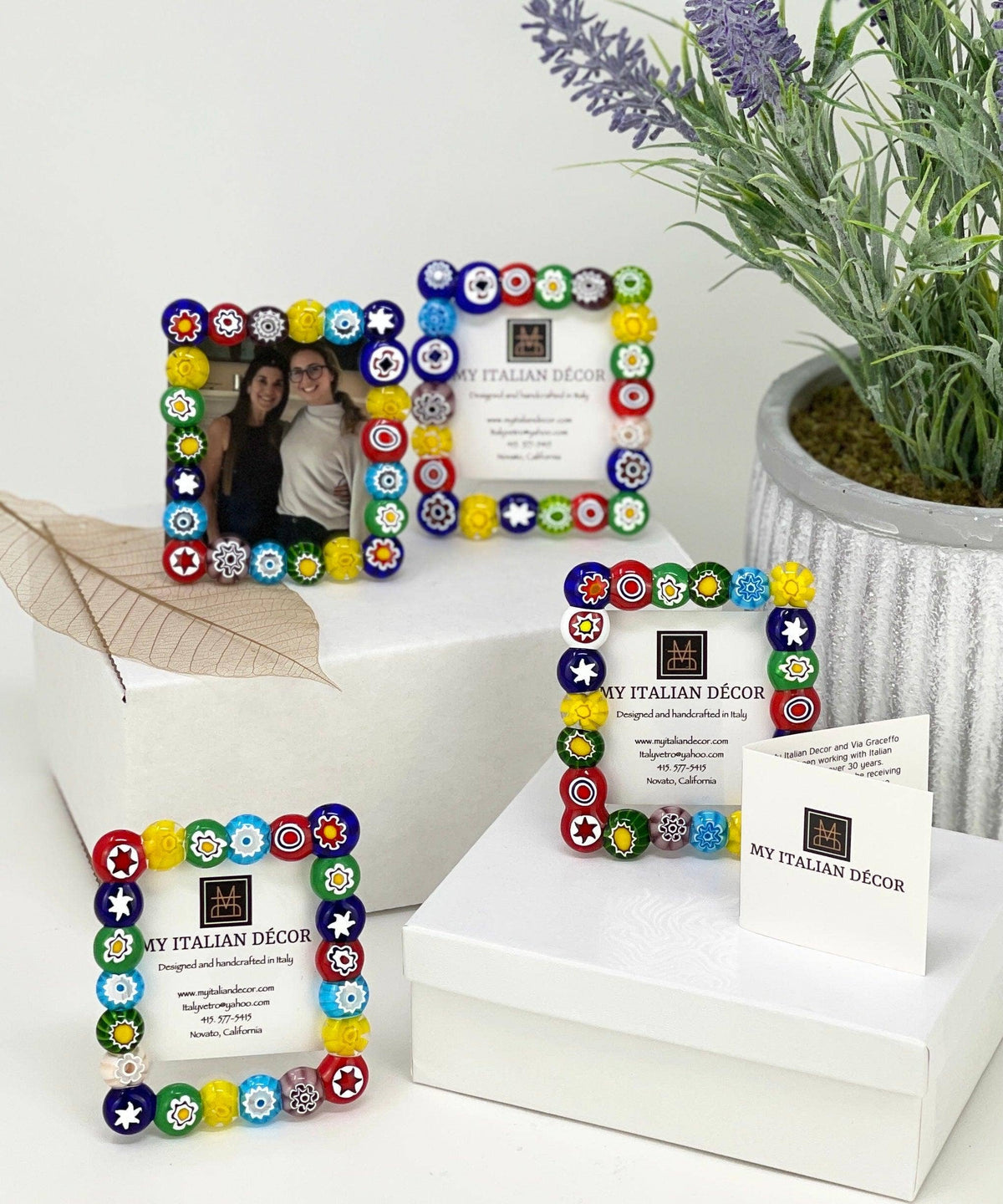Murano Glass Millefiori Mini Photo Frame | Made in Veneto