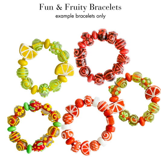 Big Beaded Bracelet - Murano Glass - Fruity and Fun Beads | Made in Veneto
