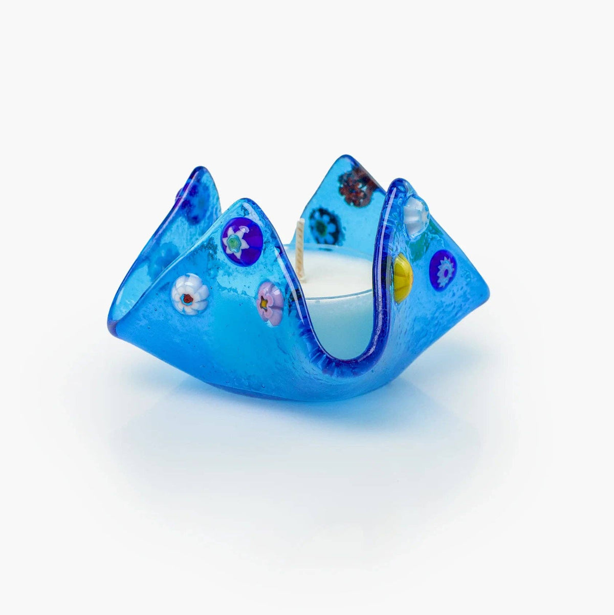 Murano Glass Millefiori Candle Votive Holder | Made in Veneto