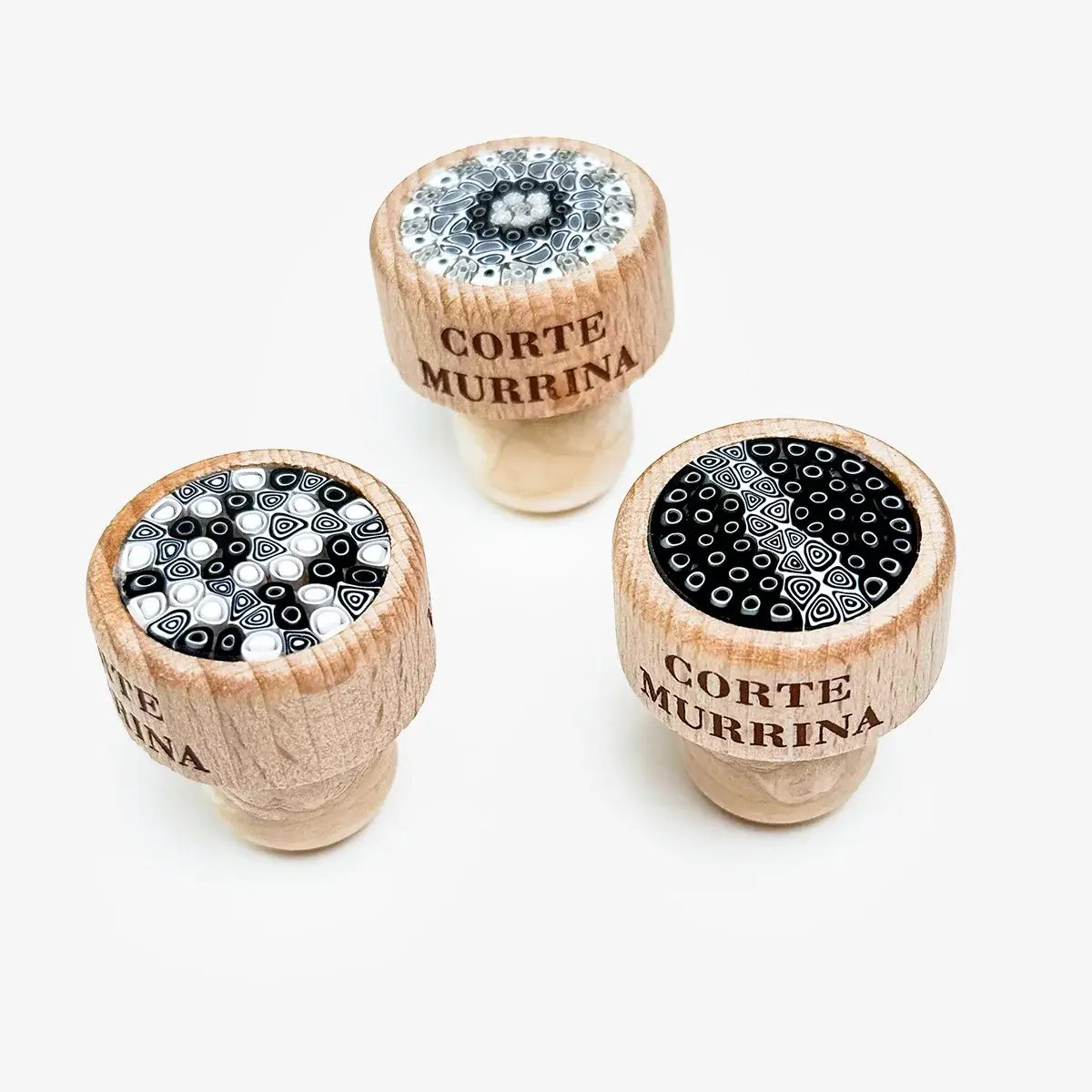 Murano Glass Wood Wine Stopper | Made in Veneto