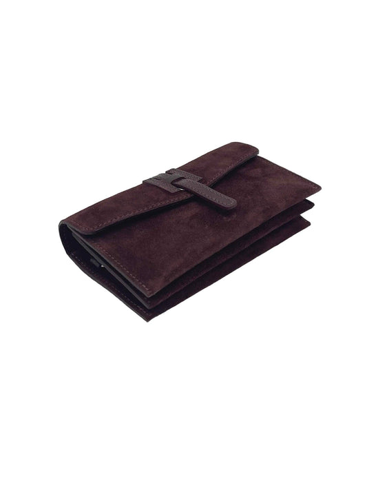 Suede and Genuine Leather Mini Clutch Bag | Made in Tuscany