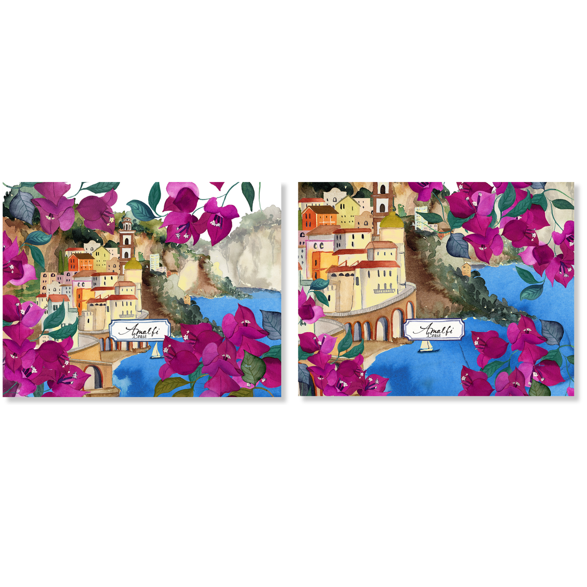 Set of 2 Placemats in Panama Cotton Amalfi Coast | Made in Sicily