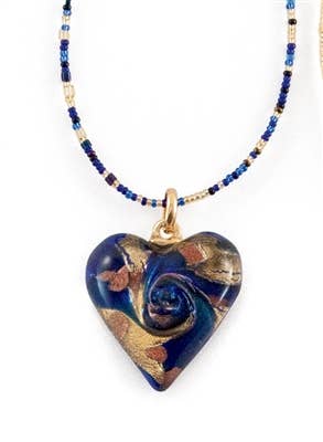 Collana Pendente Cuore in Vetro di Murano | Fatto a Venezia