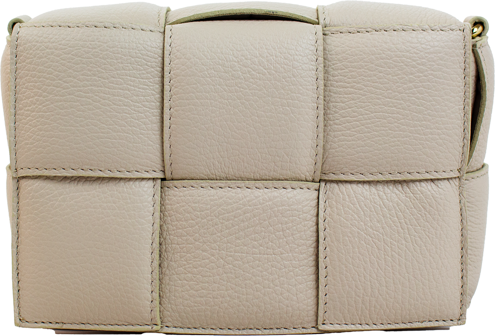 Italian Leather Interwoven Shoulder Bag | Made in Italy