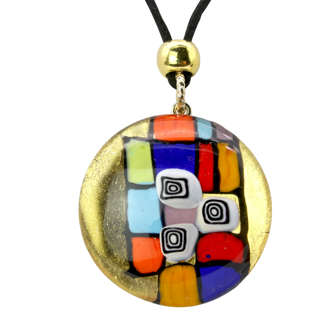 Ciondolo Artista Mondrian Collana Vetro Murano | Fatto a Venezia