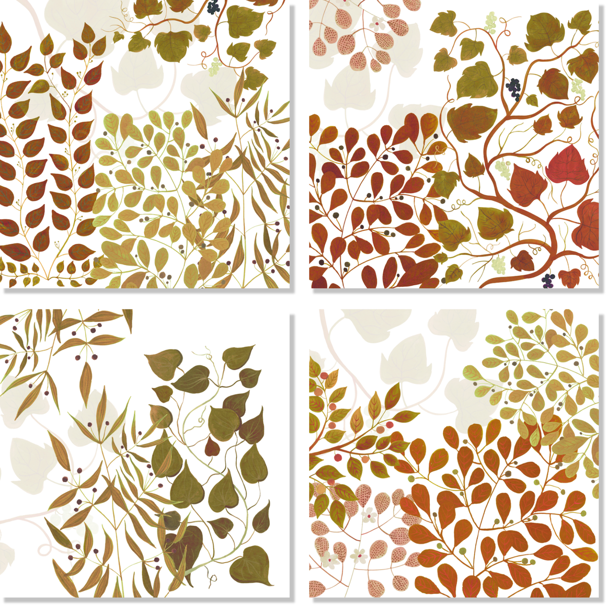 Foliage Linen Napkins, Set of 4 | Made in Sicily
