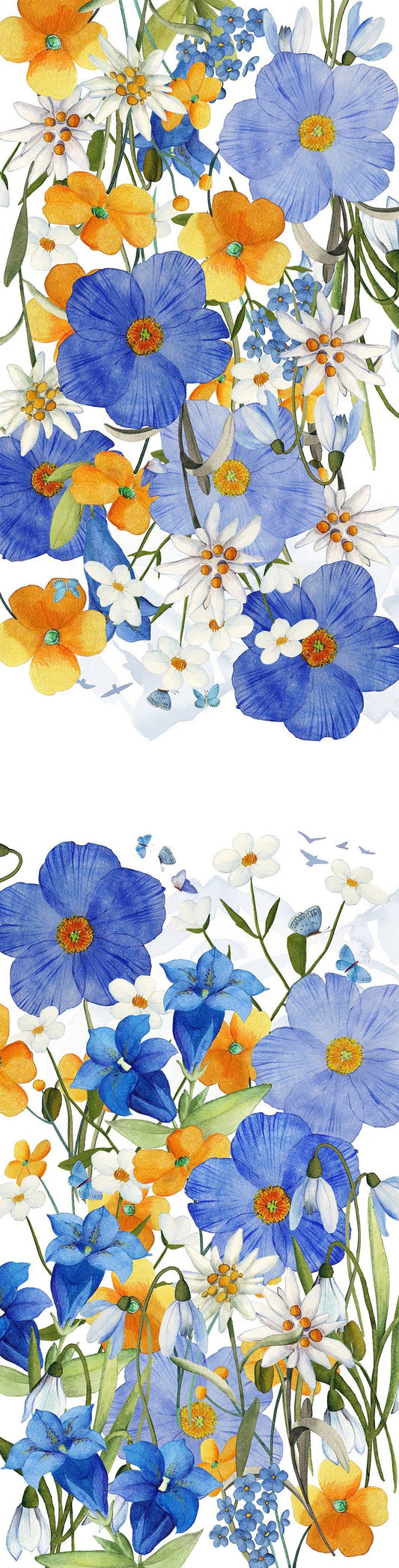 Alpi Flora Pure Linen Table Runner | Made in Sicily