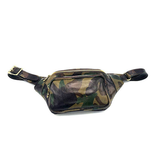 Printed leather belt and crossbody bag | Made in Italy
