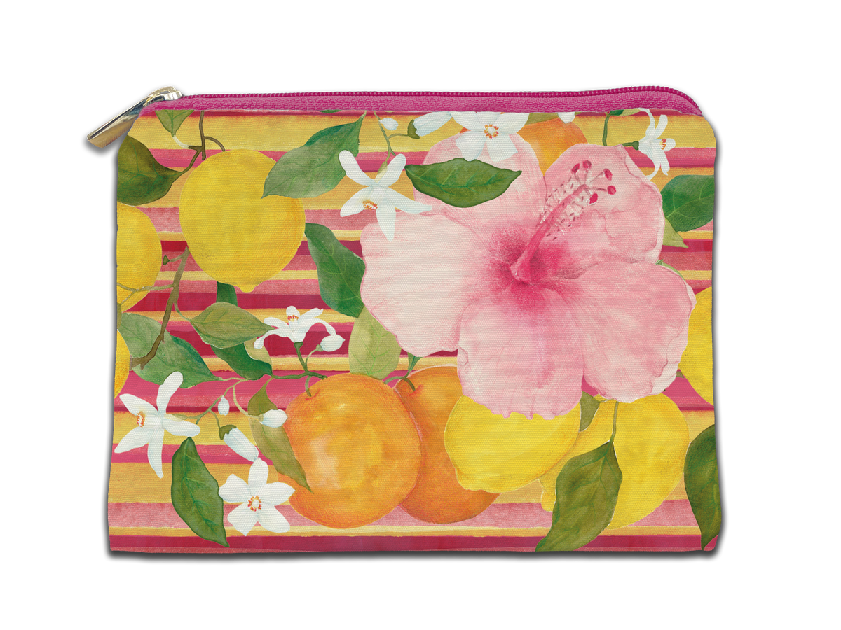 Cotton Pouch "Hibiscus" | Made in Sicily