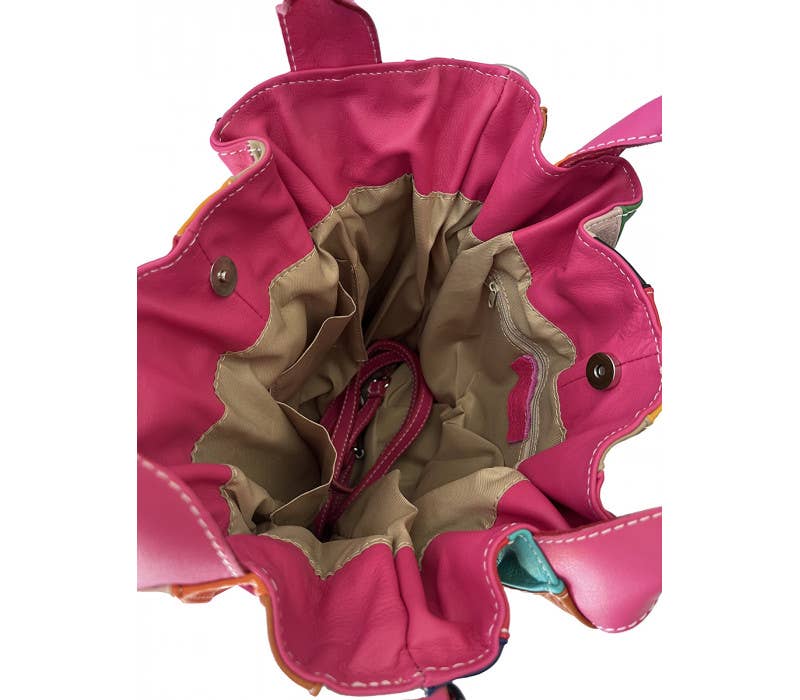 Italian Leather Bucket Bag Cross Body Purse | Made in Tuscany