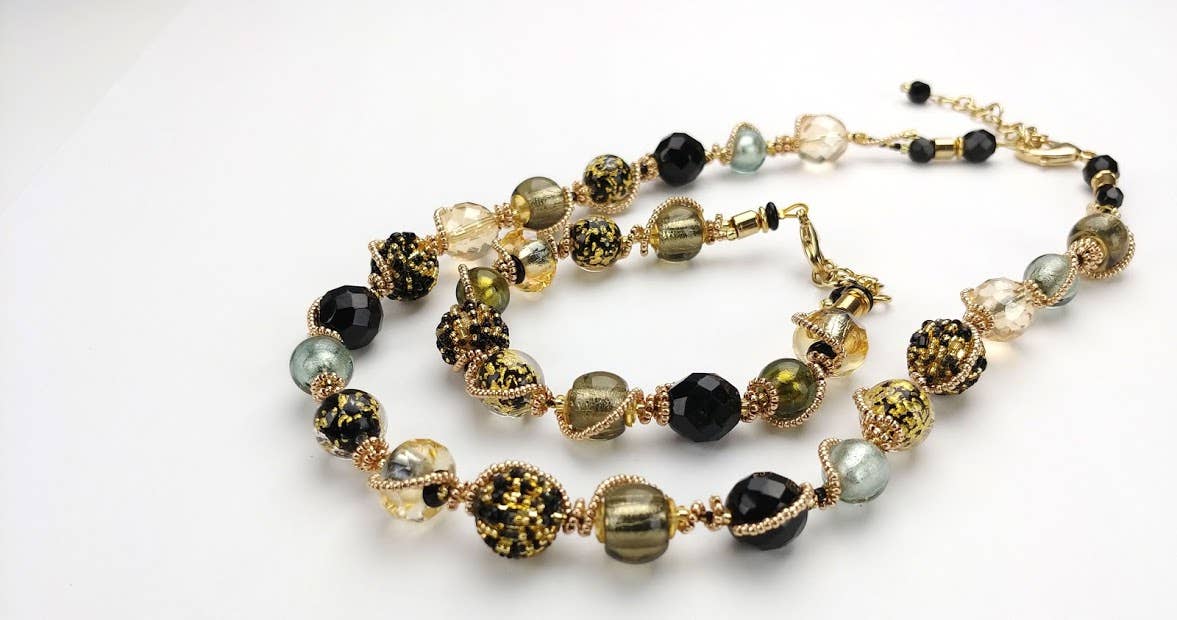 Claudette Murano Glass Jewelry Collection- Assorted Colors | Made in Veneto