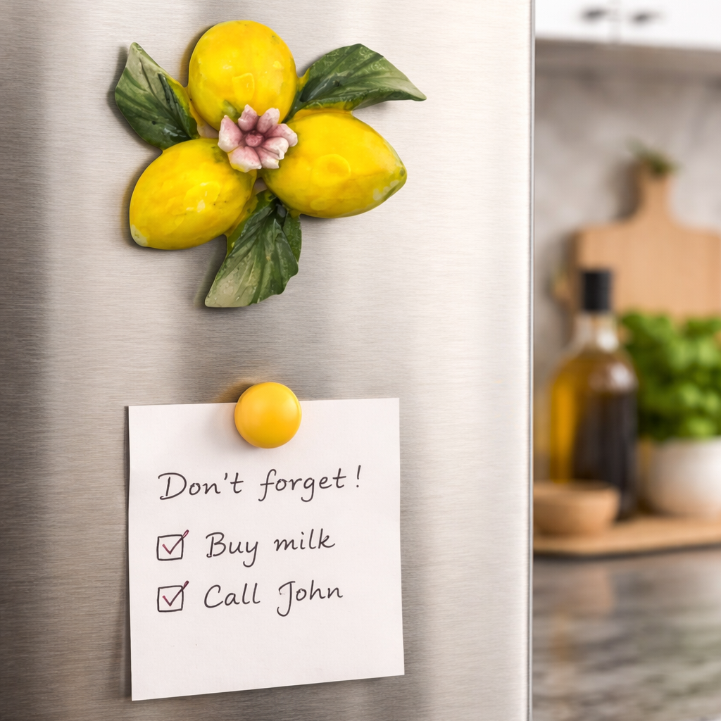 Italian Ceramic Lemon Magnet 2.4" | Made in Campania