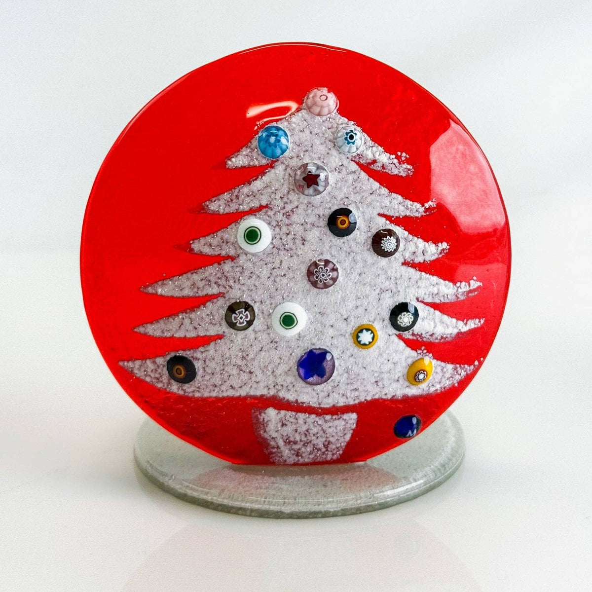 Murano Glass Votive Holder - Christmas Tree | Made in Veneto