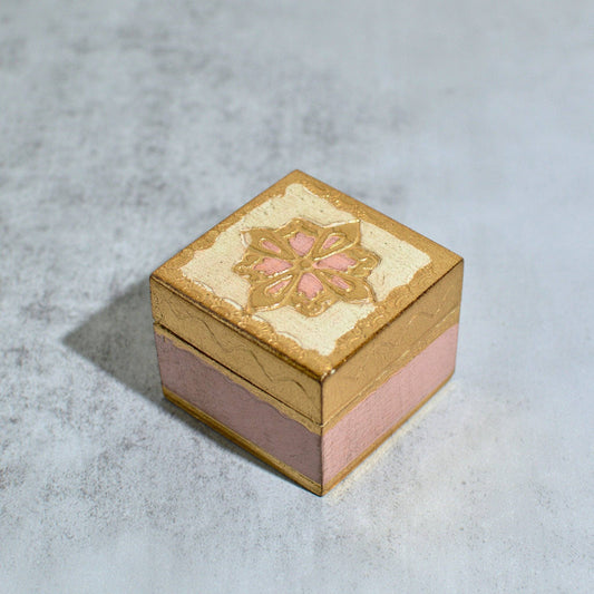 Florentine Carved Mini Wood Box with Lid, Ring Box | Made in Tuscany