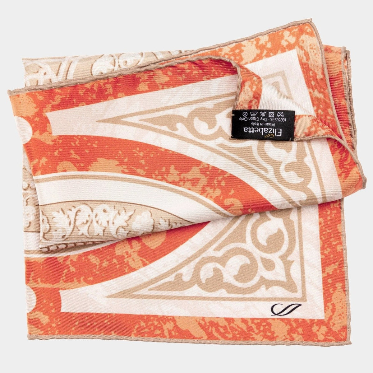 Silk Pocket Square - Orange | Made in Lake Como