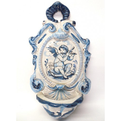 Acquasantiera Montelupo Toscana 25x12 cm | Prodotta a Montelupo Fiorentino