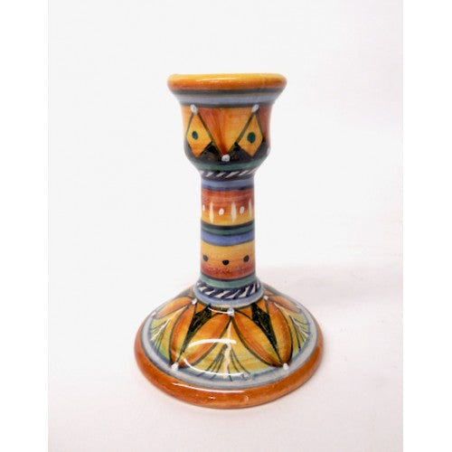 Antique Geometric 4" Candlestick | Made in Umbria