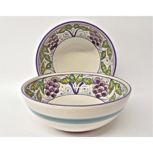 Frutta Deruta Grapes 6" Bowl