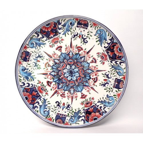 Tuscan Montelupo 20" Round Platter with Rossetti Design
