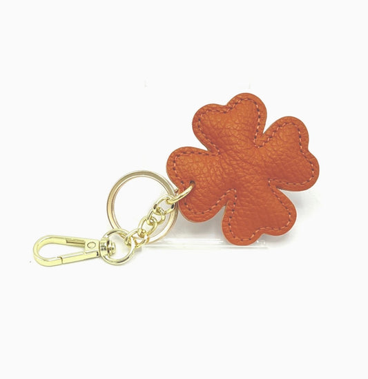 Lucky Leaf Genuine leather key chain | Made in Tuscany