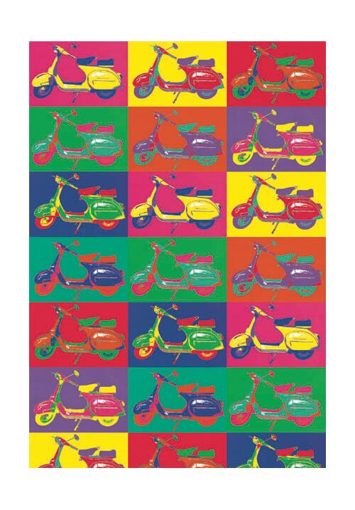 Vespa Pop Vintage Postcard | Made in Tuscany