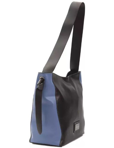 Pompei Donatella Black Leather Shoulder Bag | Made in Italy