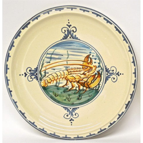 Tuscan Animal Pattern 8" Plate: Lobster