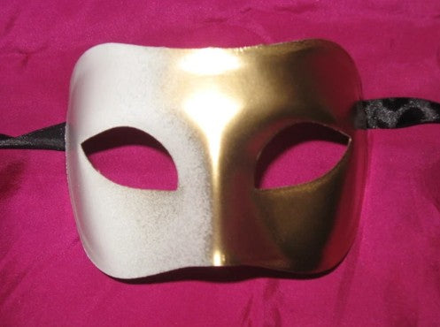 White Gold Galaxy Fade Venetian Masquerade Mask | Made in Venice