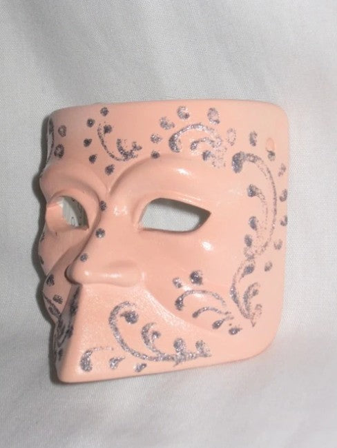 Pink Ceramic Casanova Small Venetian Decorative Mask | Made in Venice