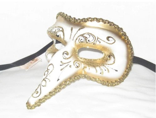 Gold Plague Doctor Venetian Masquerade Mask | Made in Venice