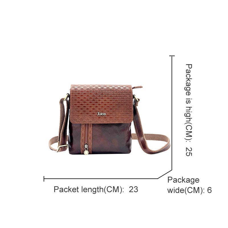 Hand buffered leather shoulder bag | Made in Italy
