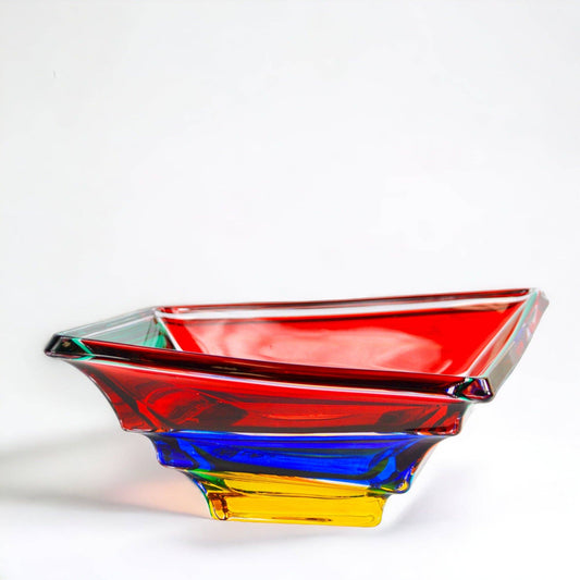 Vela Italian Crystal Centerpiece Bowl | Made in Venice