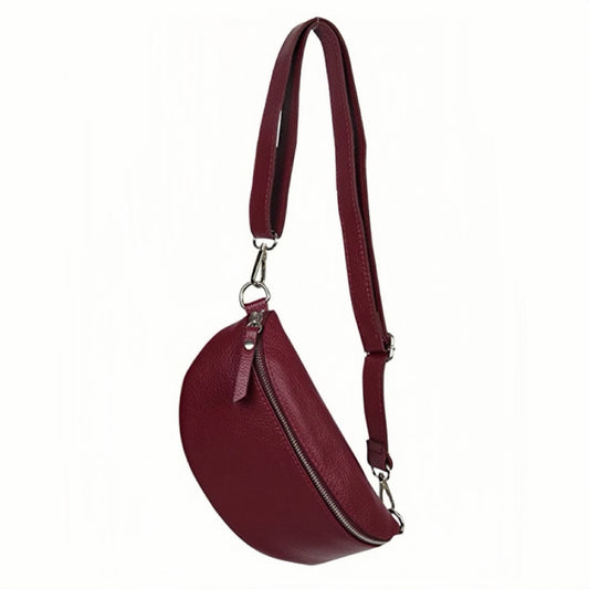 Modarno Unisex Waist Bag and Shoulder Bag in Genuine Leather 9.1" x 2.8" x 4.7" | Made in Italy