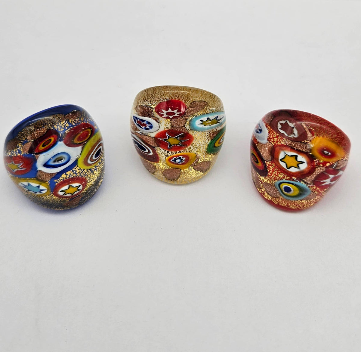 Anello Roma Millefiori in vetro di Murano | Prodotto a Roma