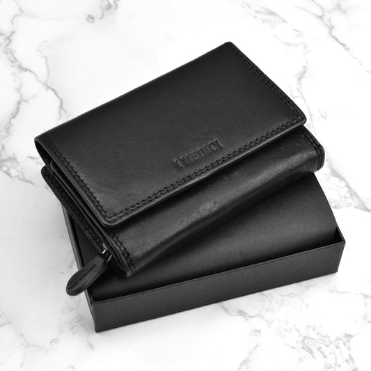 Gemma Women's Tri-fold Italian Leather Wallet | Made in Italy