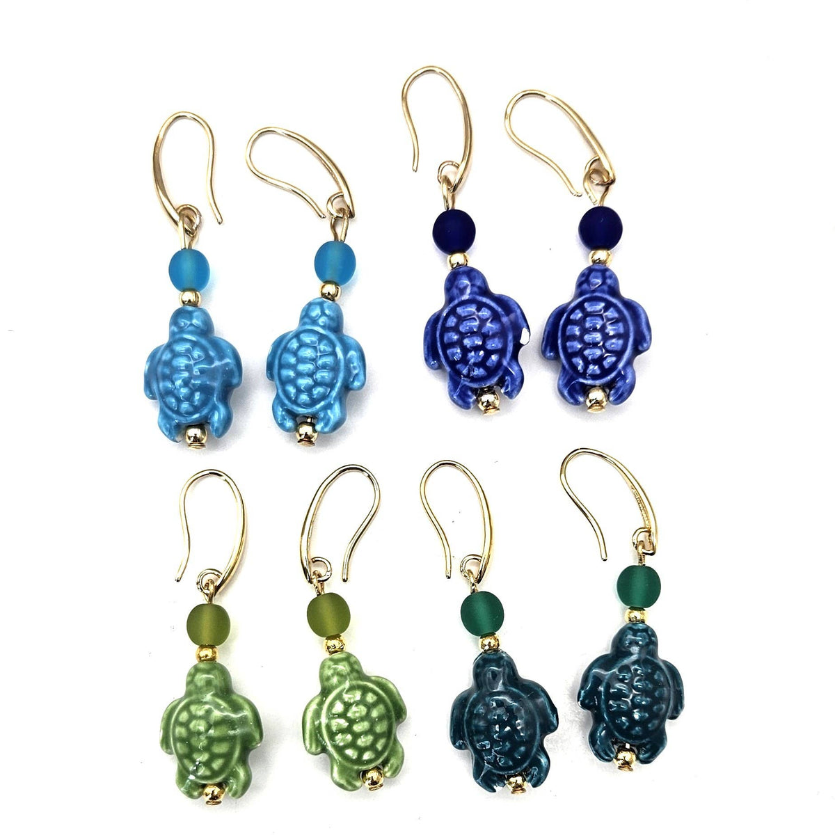 Turtle Murano Glass Hook Earring | Made in Venice