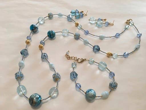 Collezione di gioielli in vetro di Murano Bianca - 4 varianti di colore | Fatto a Venezia