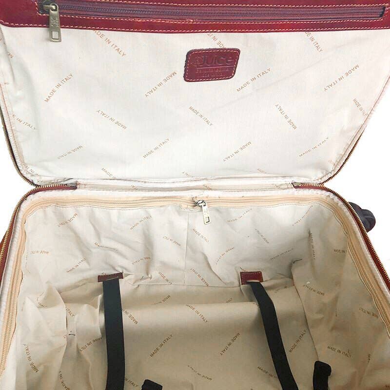 Hand buffered leather and canvas trolley | Made in Italy