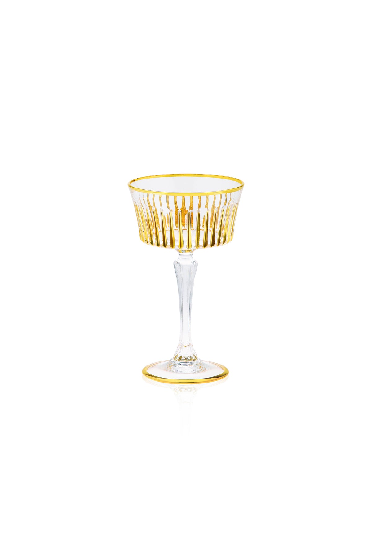 Timeless Crystal Gold Champagne Coupe - Venetian Glass | Made in Veneto