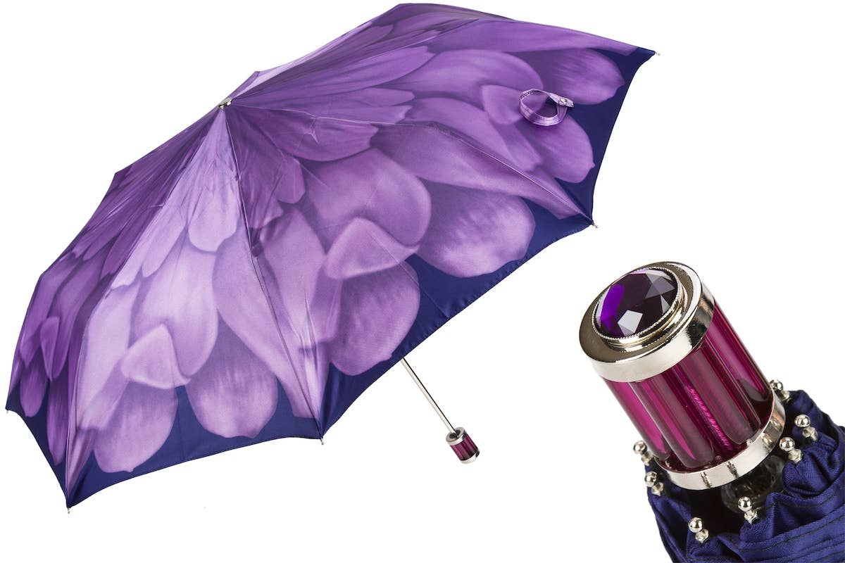 Stunning Purple Petal Umbrella | Made in Lombardy