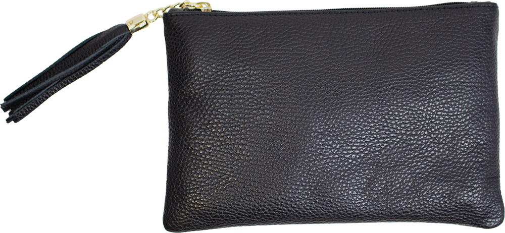 Italian Leather Zipper Top Bag | Made in Lombardy