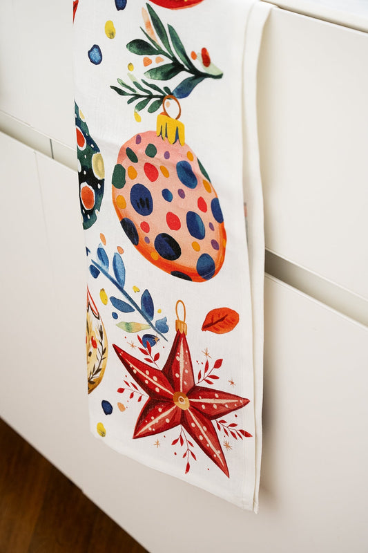 Magic Xmas Linen Christmas Kitchen Towel