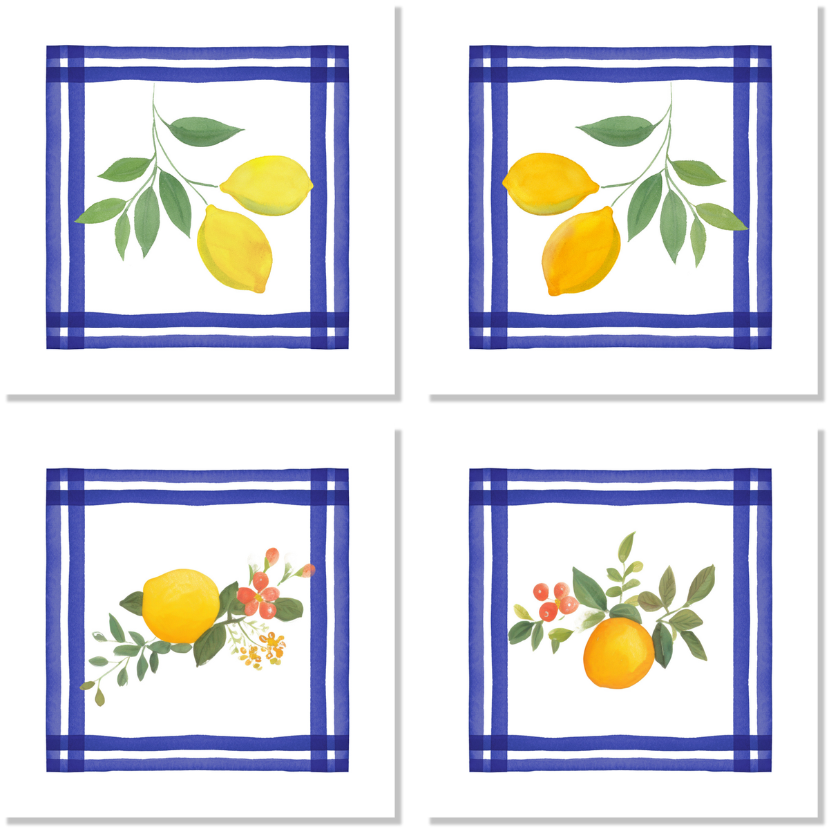 Sorrento Premium Linen Napkins, Set of 4 | Made in Sicily