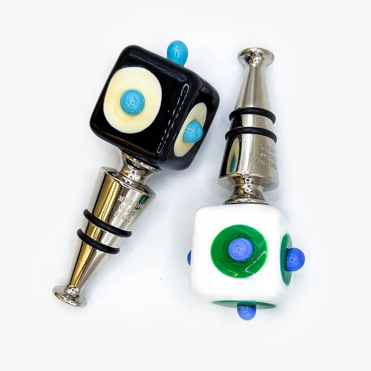 Murano Glass Wine Stopper, Dots | Made in Veneto