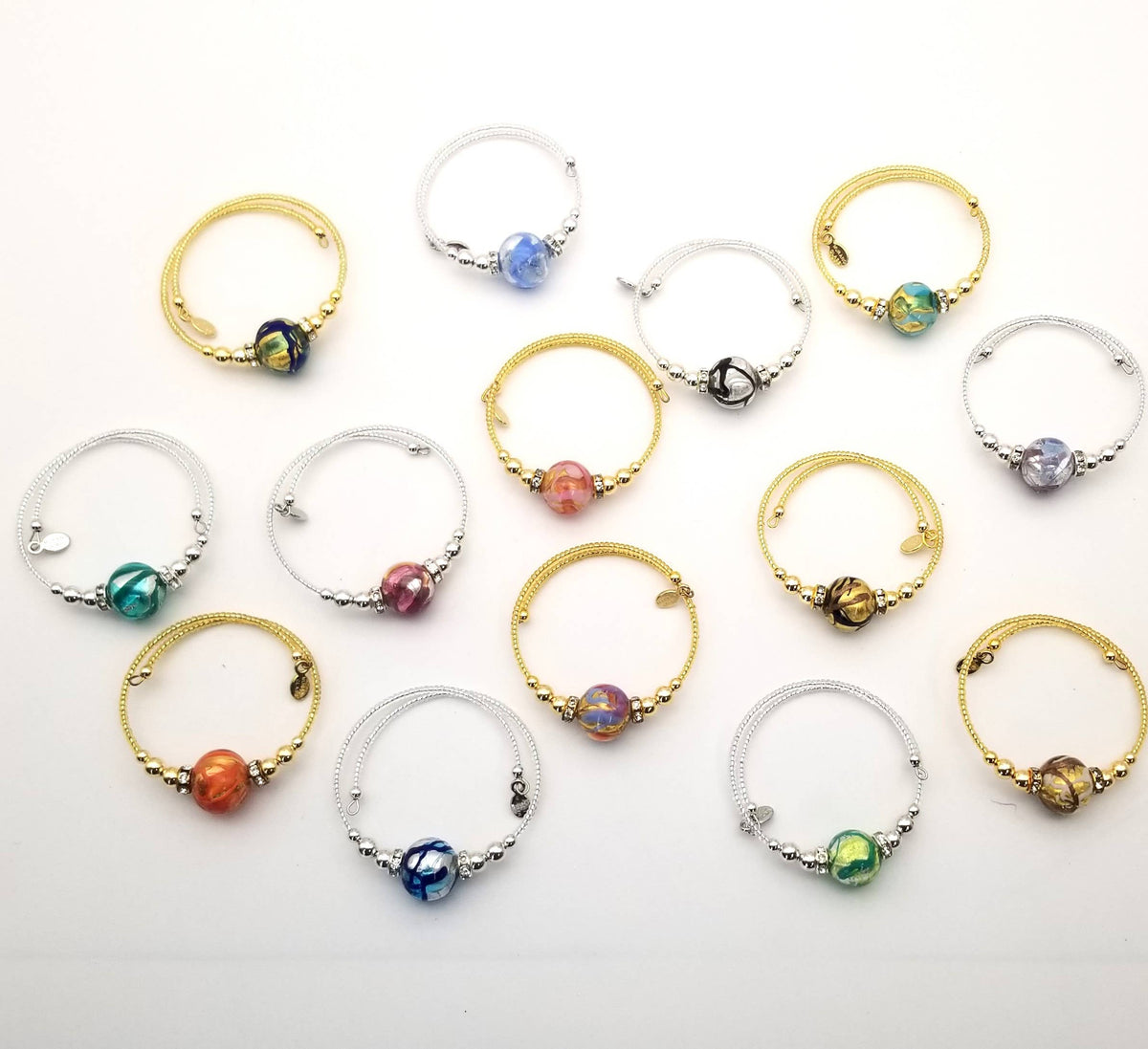 Bracciale avvolgente in vetro di Murano Mars | Fatto a Venezia