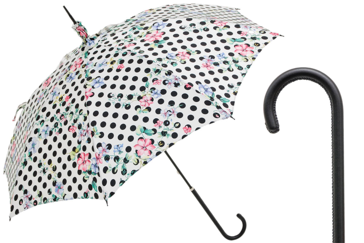 Parasol with Flowers and Polka Dots | Made in Lombardy