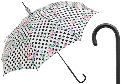 Parasol with Flowers and Polka Dots | Made in Lombardy