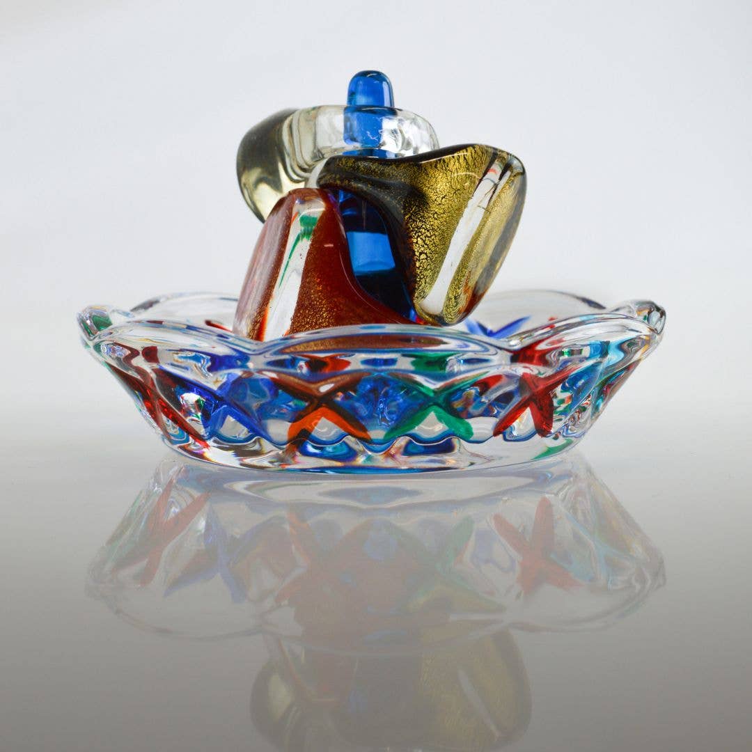Crystal Ring Holder – Blue, Orange, or Green | Made in Venice